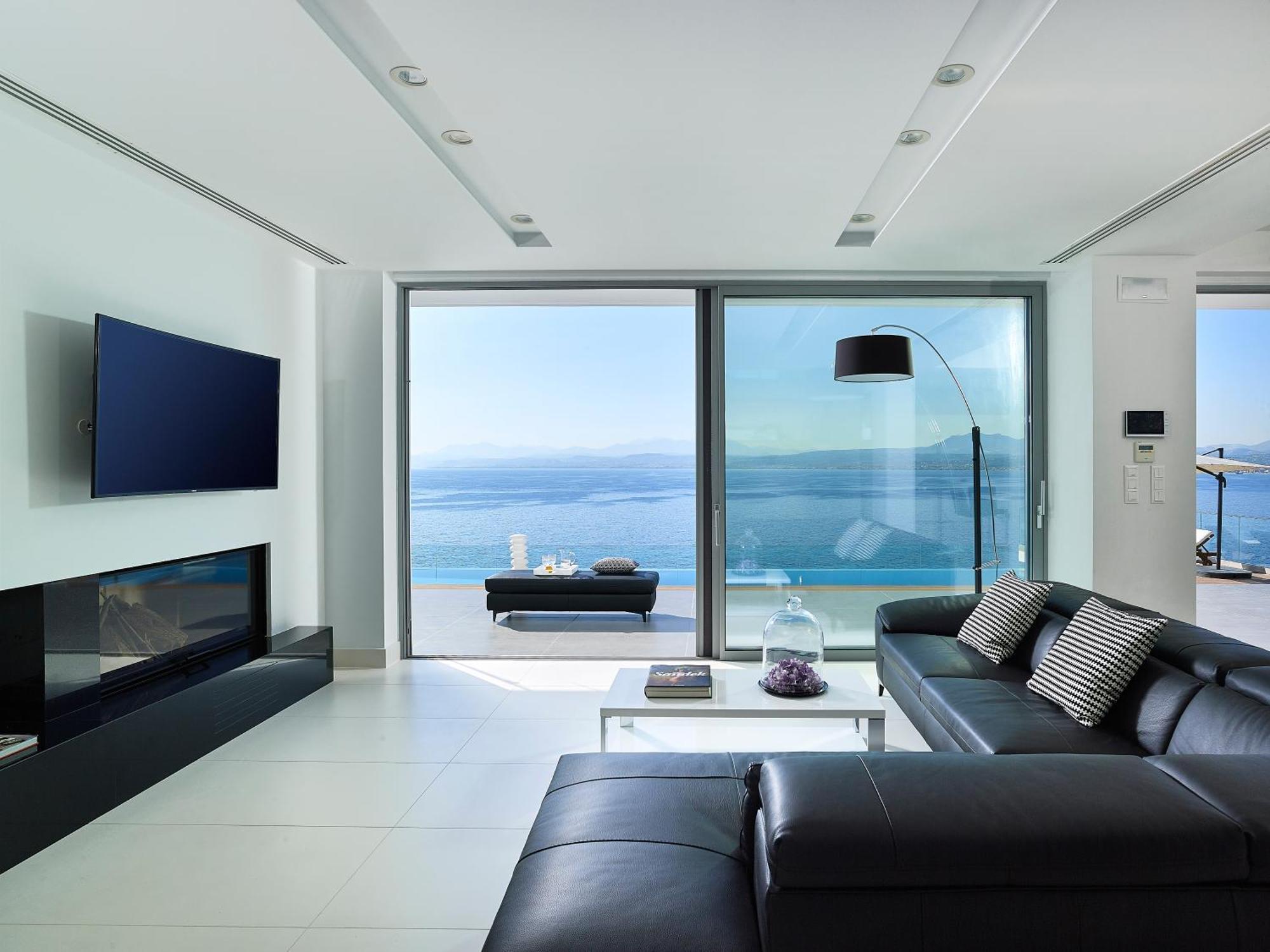 Beachfront Villa In Crete - Epavli Luxury Villa Agia Pelagia  Esterno foto