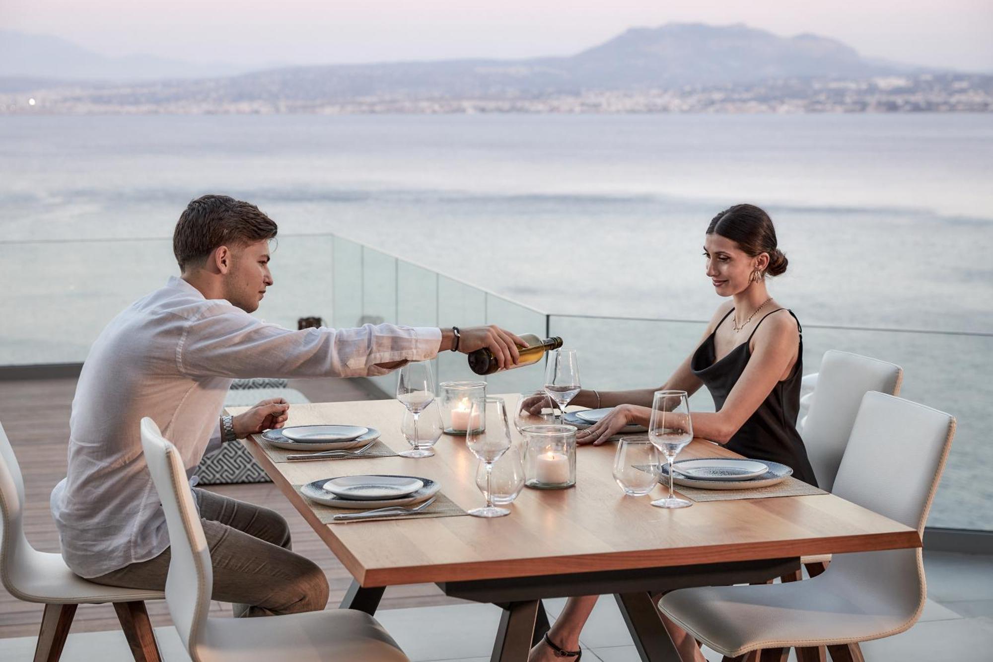 Beachfront Villa In Crete - Epavli Luxury Villa Agia Pelagia  Esterno foto