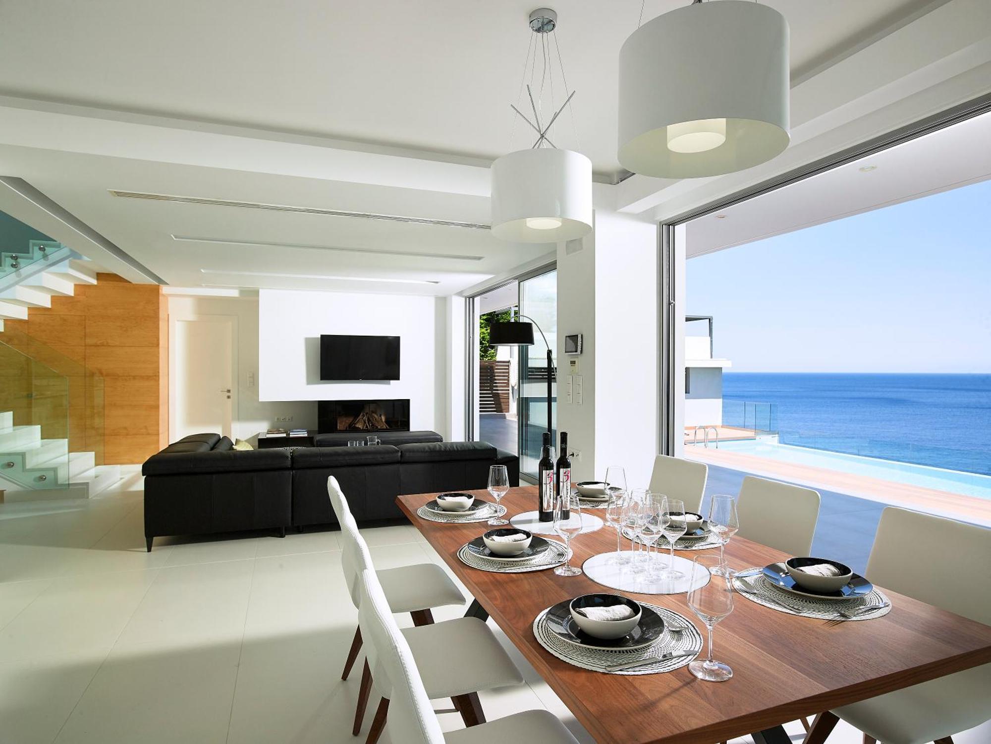 Beachfront Villa In Crete - Epavli Luxury Villa Agia Pelagia  Esterno foto