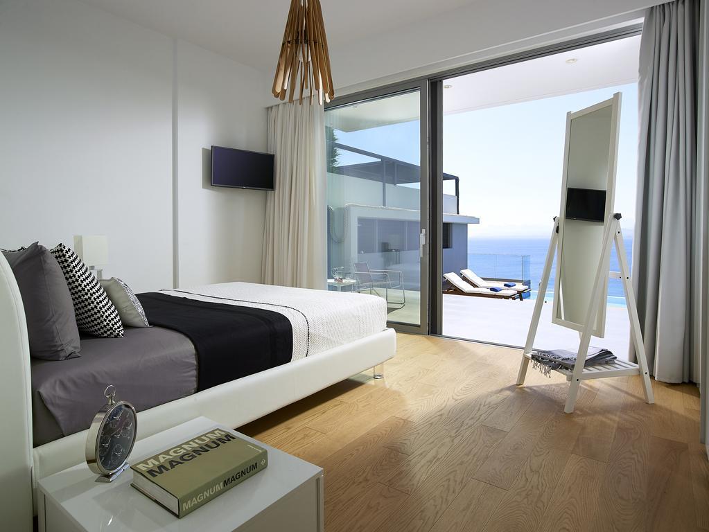 Beachfront Villa In Crete - Epavli Luxury Villa Agia Pelagia  Esterno foto